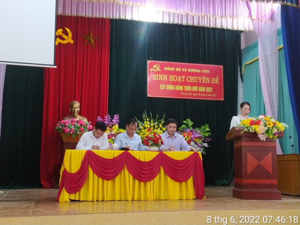 Đảng bộ xã Hương Liên tổ chức sinh hoạt Chuyên đề xây dựng nông thôn mới